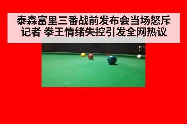 泰森富里三番战前发布会当场怒斥记者 拳王情绪失控引发全网热议